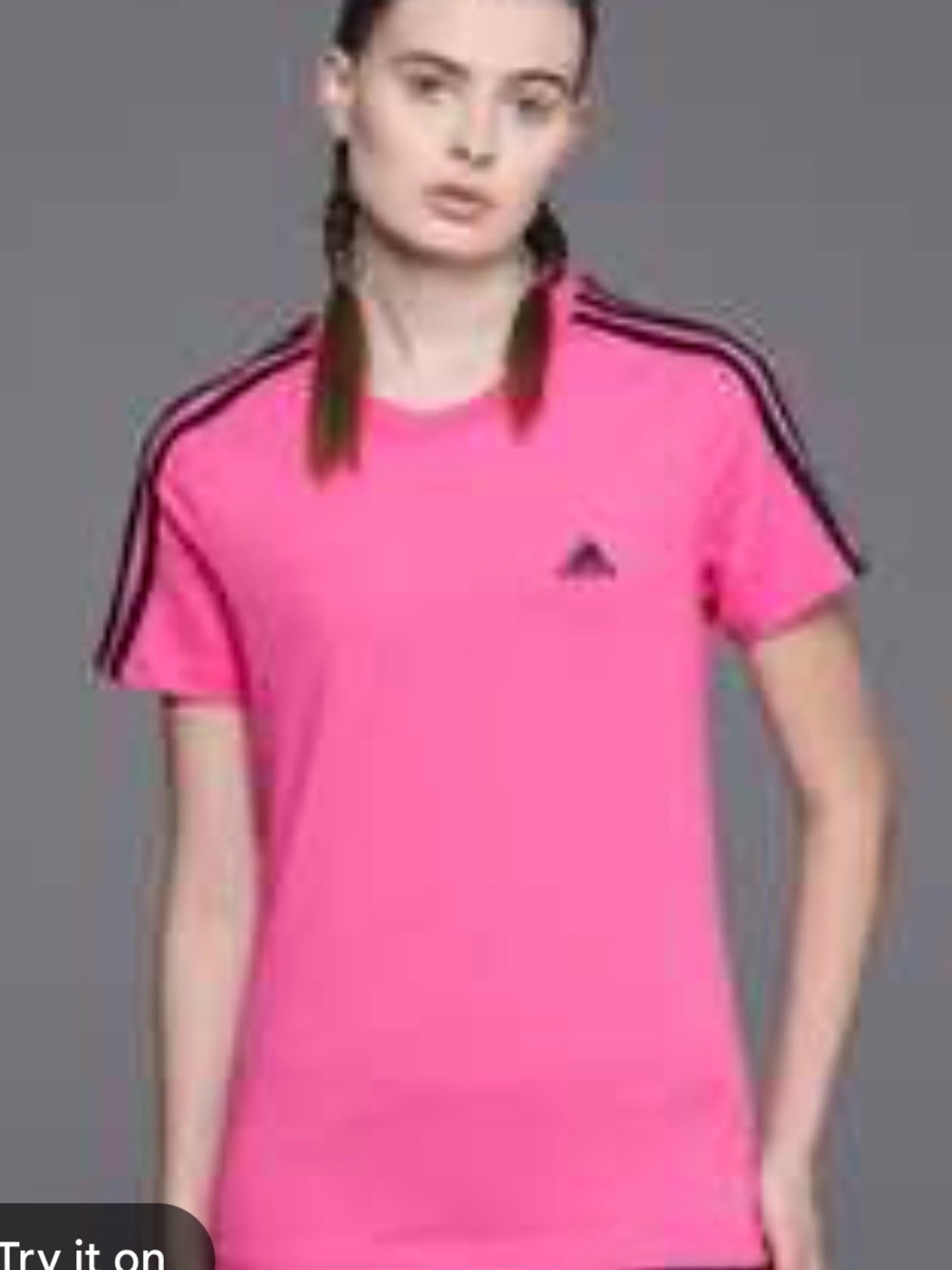 Adidas Women’s Bright Pink Short Sleeve Fitted Tee Sz M